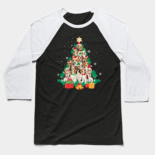 Beagle Christmas Funny Christmas Gift Baseball T-Shirt by CatRobot